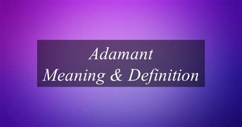 adamant meaning in tagalog